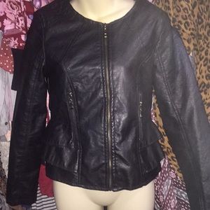 Jcpennys black leather jacket